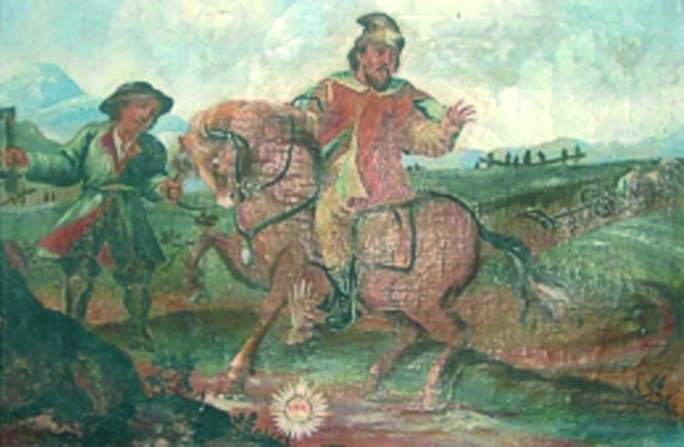 Ősi festmény a welteni plébánián, amely a csodát ábrázolja