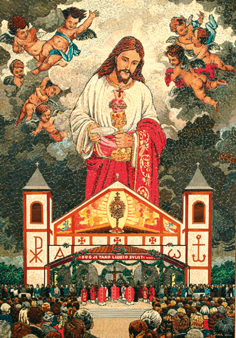 Hauptaltar und Eucharistiebaldachin des Nationalheiligtums des Heiligen Blutes in Ludbreg