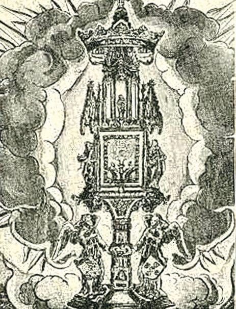 Reliquary na naglalaman ng Sacred Host, regalo ng Duchess Isabella noong 1454