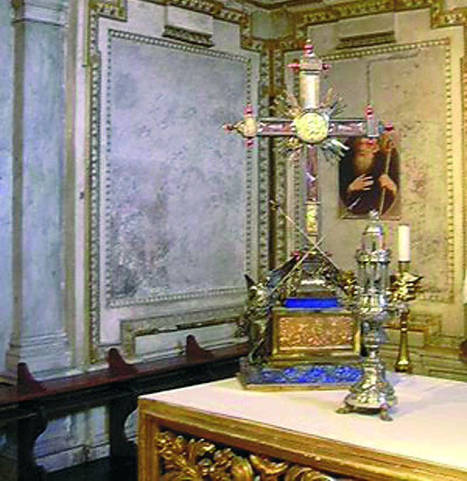 reliquia of a fragment of the True Cross preserved in the Basilica of the Holy Cross in Jerusalem, Rome