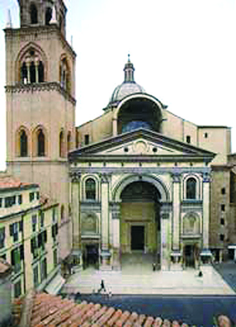The Basilica of Sant'Andrea in Mantua where the Longinus reliquia of the Precious Blood is honored