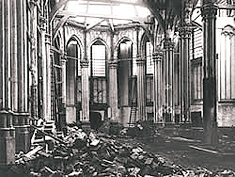 Die Kapelle der Kirche wurde 1908 erneut zerstört