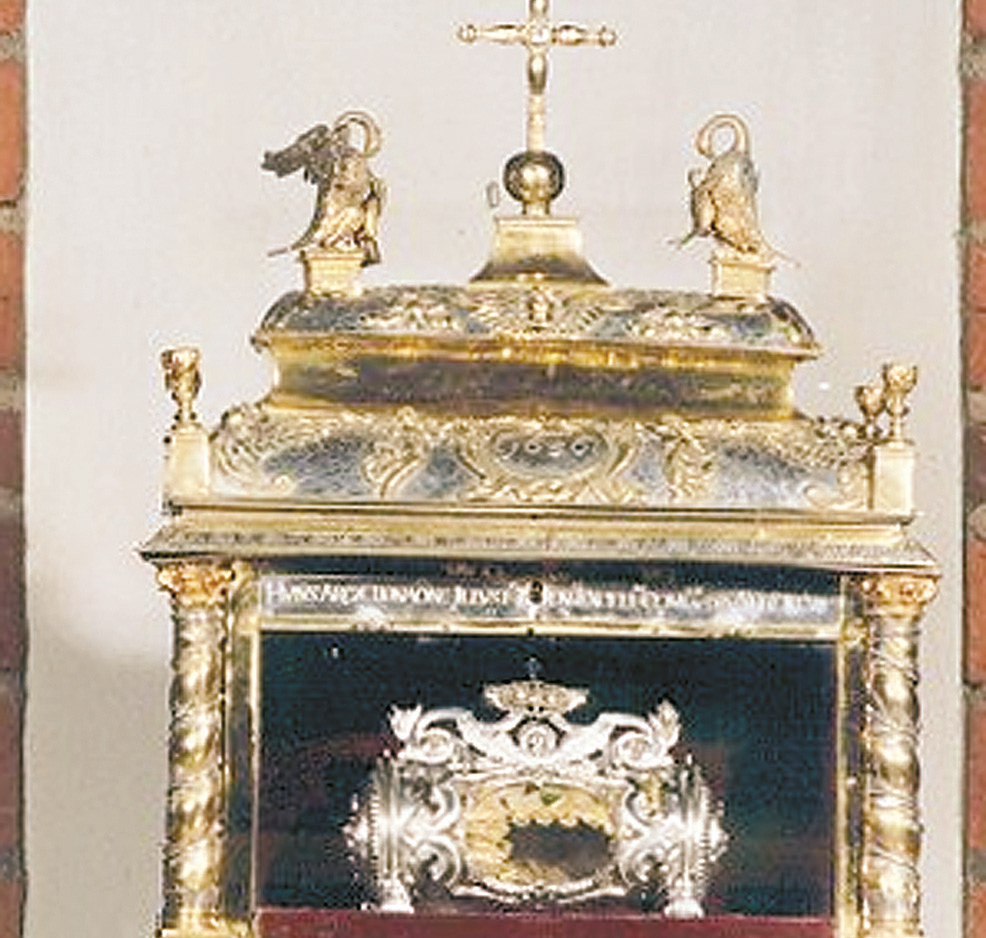 Reliquary monstrance جس میں Boxmeer کے خون کے جمنے کے آثار موجود ہیں۔