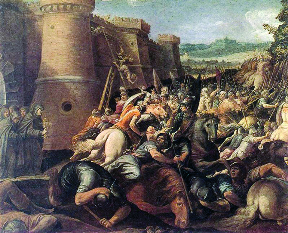 Santa Chiara e l'assalto ad Assisi, Giuseppe Cesari (1568-1640). Museo dell'Ermitage, San Pietroburgo