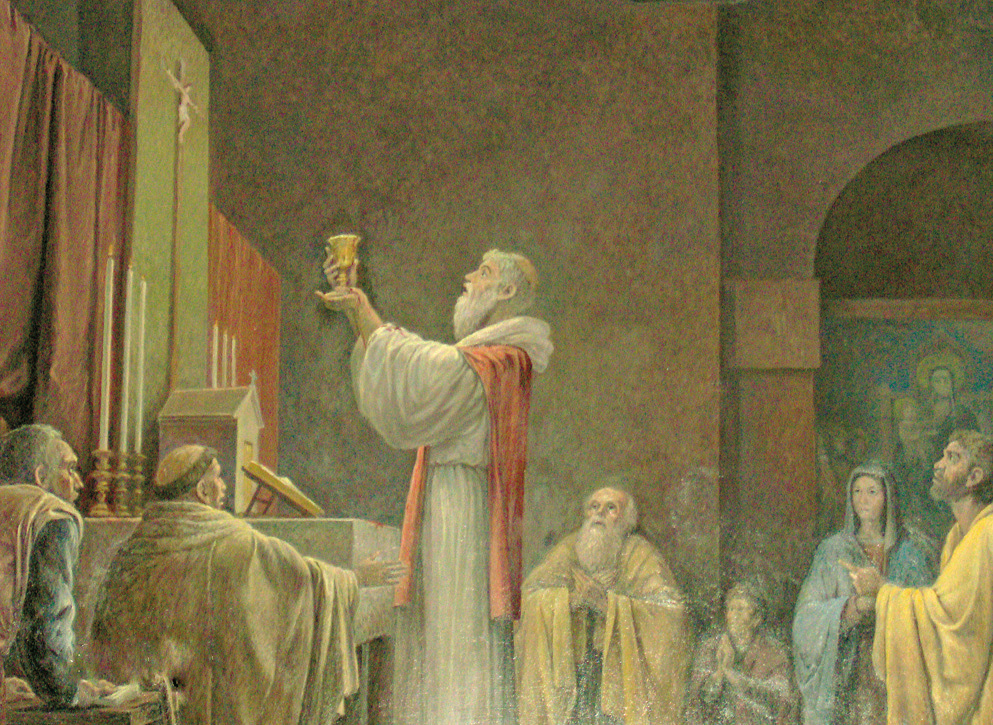 Quadro che raffigura il miracolo presente nella basilica