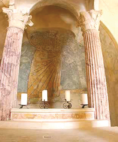 Chiesa di Santa Cristina di Bolsena, l'altaree dove si trova