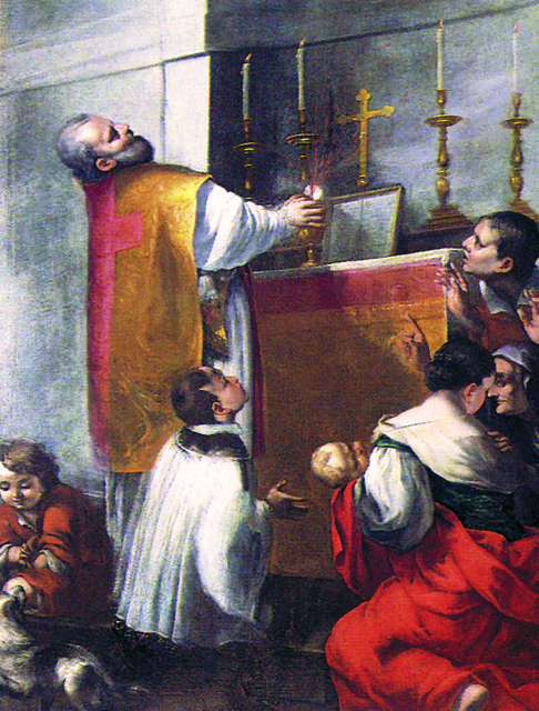 Dipinto raffigurante Santa Messa di Bolsena di Francesco Robbio. Dalla Collezione del