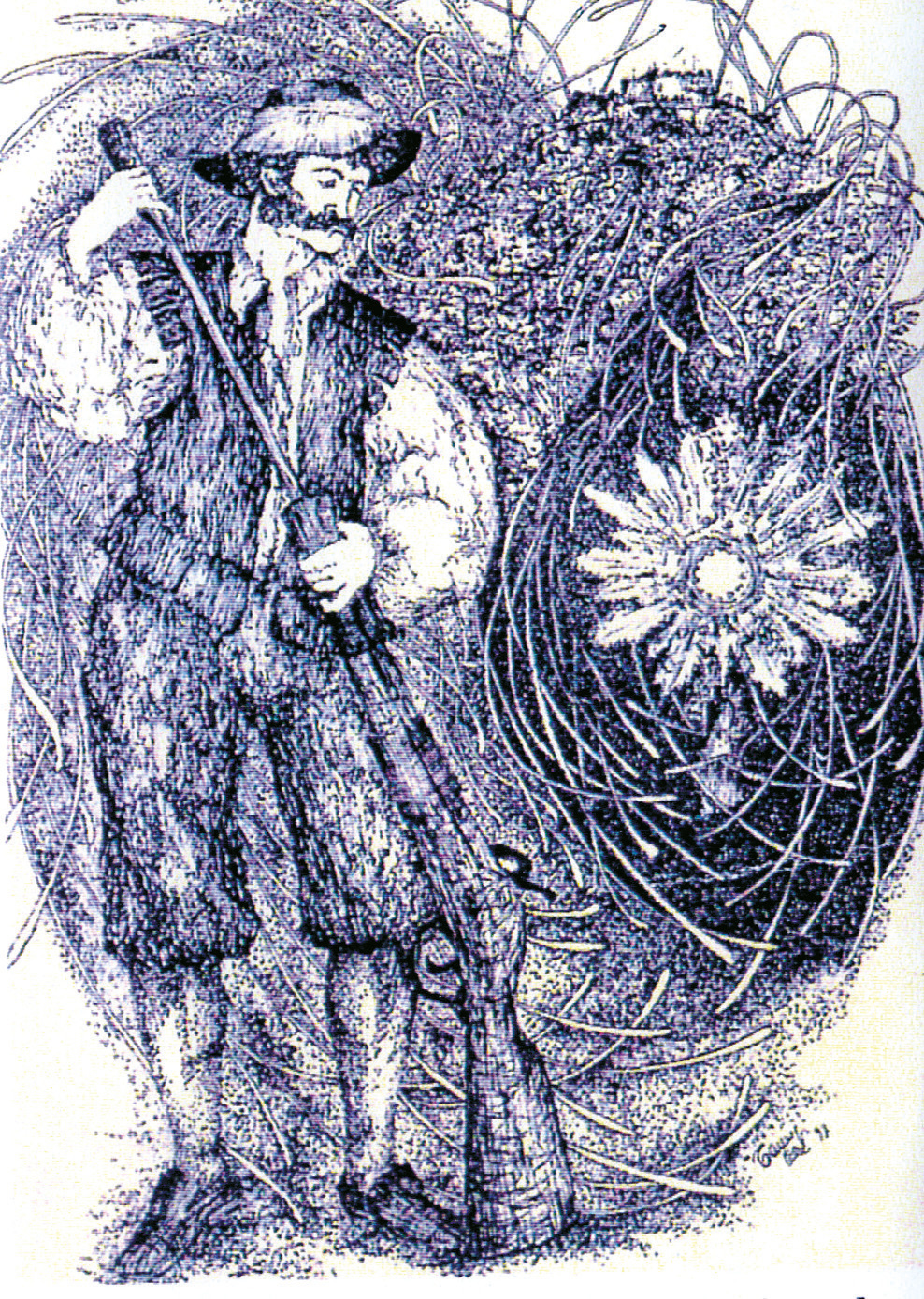 Zabytkowa rycina (ok. XVIII w.) przedstawiająca cud