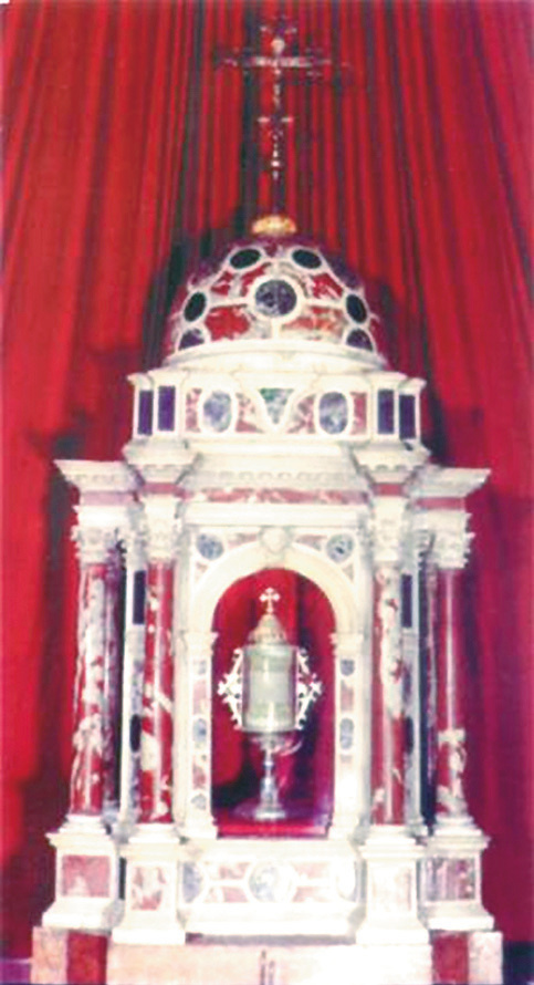 Kirche von Gruaro. Rosette mit Darstellung des Wunders