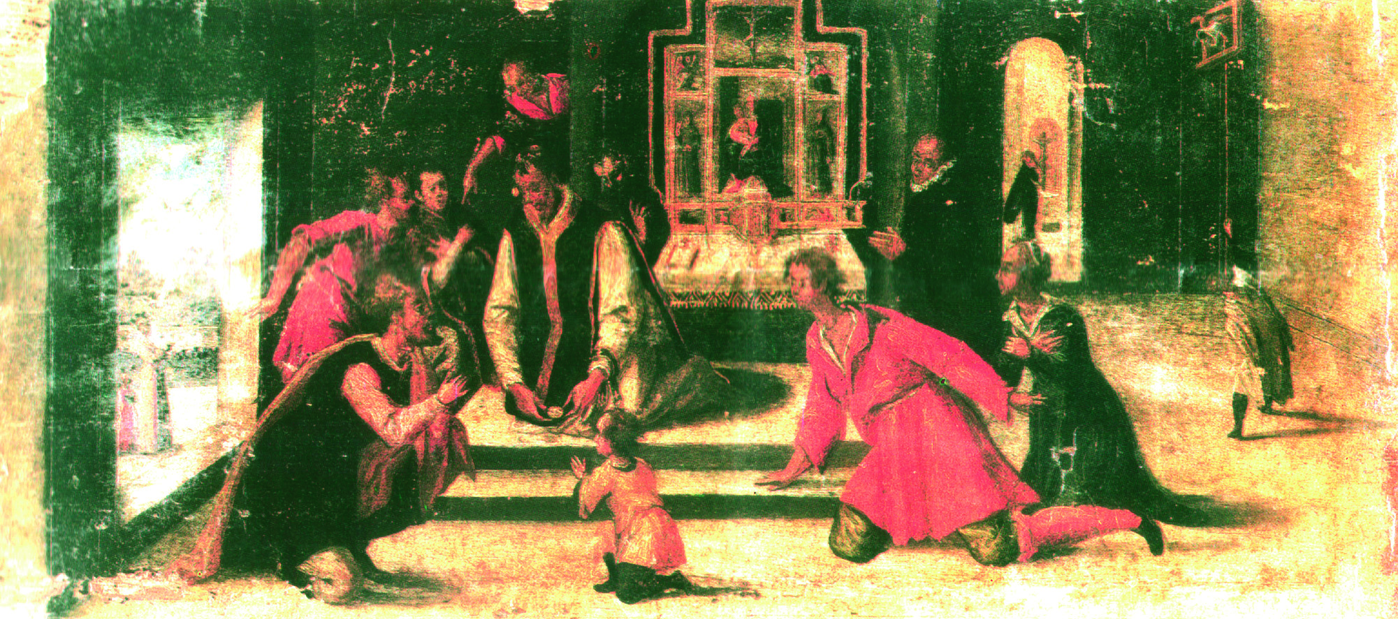 Vista panorámica del Santuario y altar mayor en honor al Milagro Eucarístico de Mogoro (1604)