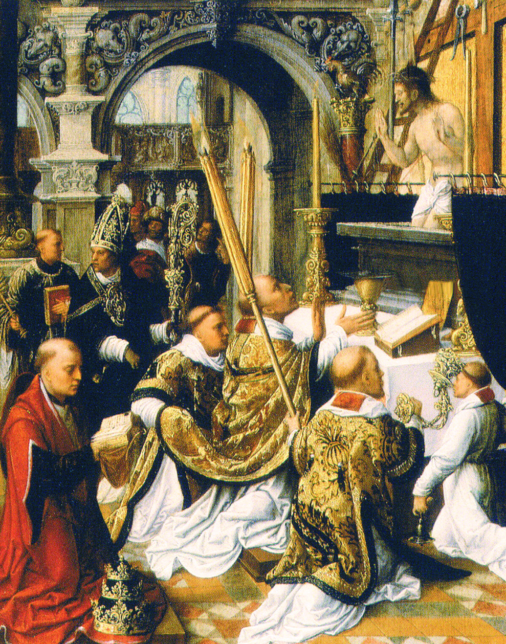 Nella chiesa dei Benedettini i segni della Passione durante la Messa di San Gregorio
