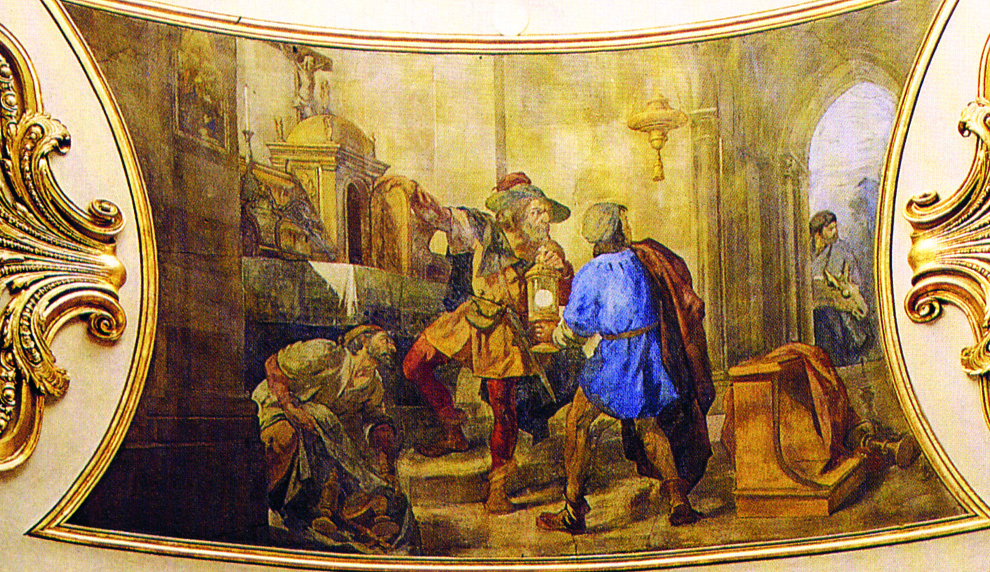 Lapide commemorativa in marmo in Piazza Corpus Domini ricordante il miracolo del 6 giugno 1453