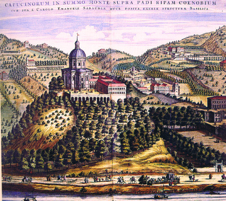 La Chiesa dei Cappuccini del Monte IN scrRA $VA„Å Dipinto antico del Del Monte dei Cappuccini a Torino