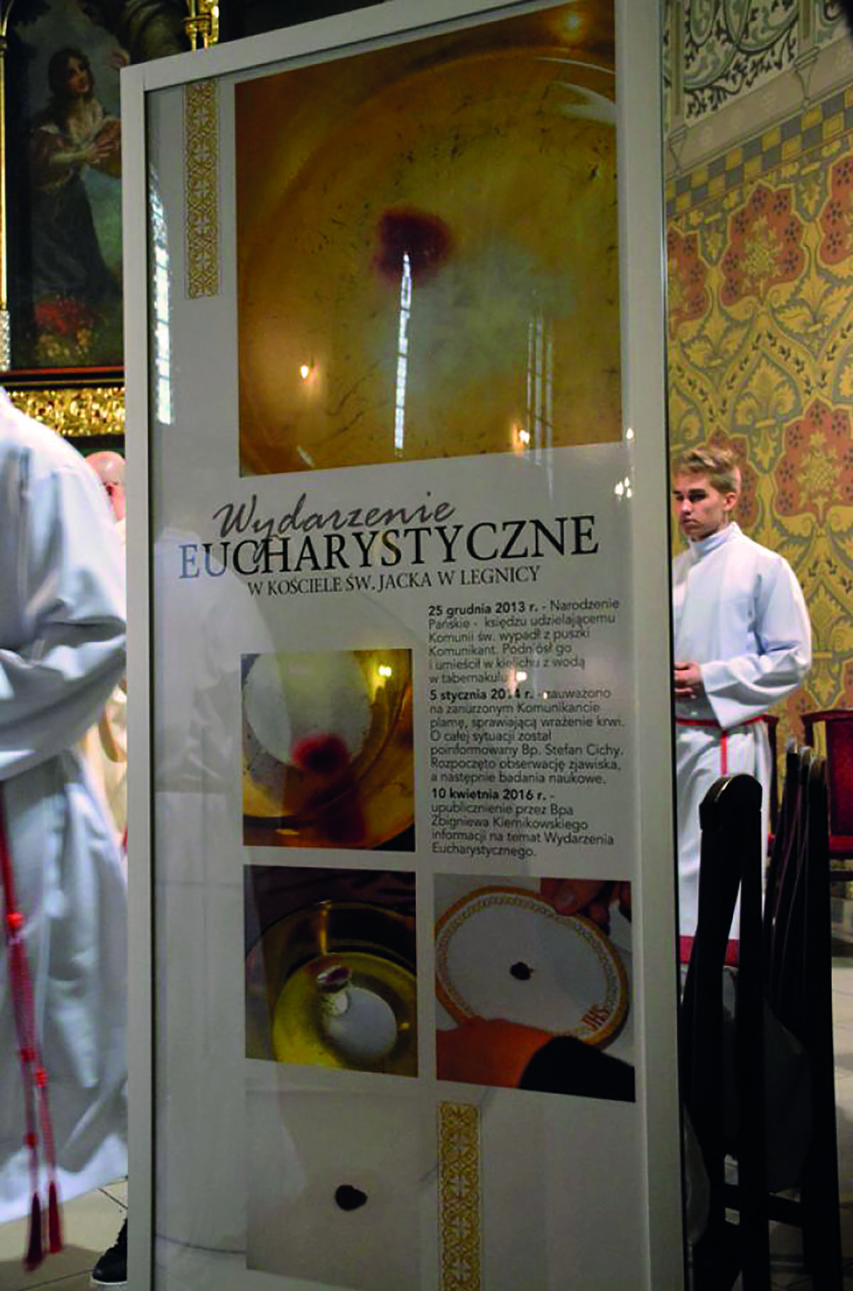 during the agony. We have not tested the blood found on the Host, we only know that human