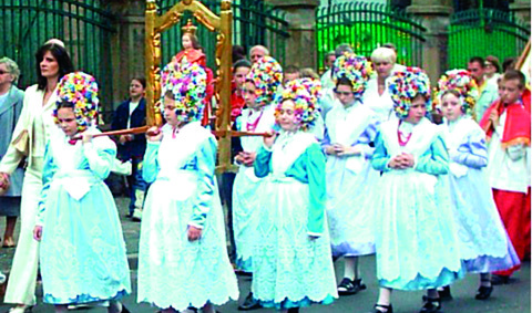 bishop immediately directed that a solemn pro- cession be formed to accompany the miraculous