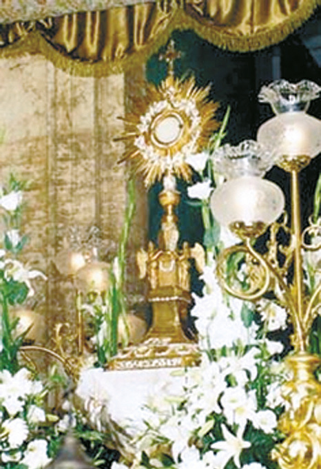 Kelch und Reliquiar des eucharistischen Wunders, aufbewahrt in Almácera