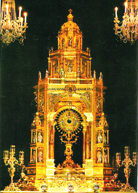 Kostbare Monstranz, aufbewahrt in der Kathedrale von Valencia
